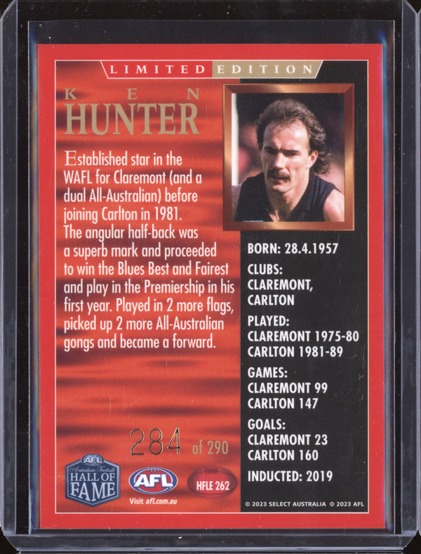 Ken Hunter 2023 Select Legacy AFL Hall of Fame Inductees Limited Edition 284/290