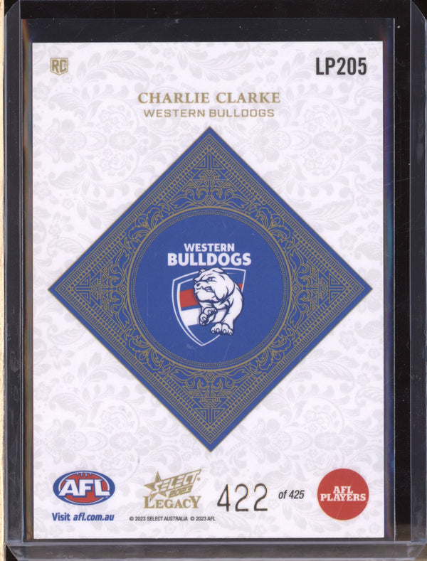 Charlie Clarke 2023 Select Legacy AFL LP205 Legacy Plus RC 422/425