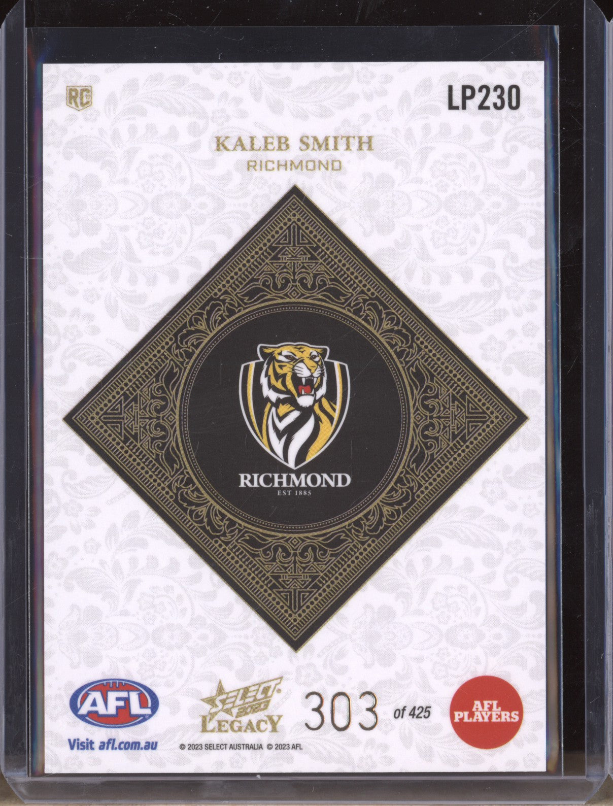 Kaleb Smith 2023 Select Legacy AFL LP230 Legacy Plus RC 303/425