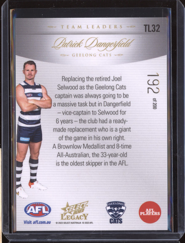 Patrick Dangerfield 2023 Select Legacy AFL TL32 Team Leaders 192/200