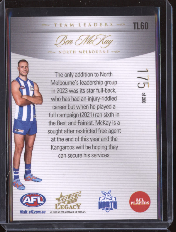 Ben McKay 2023 Select Legacy AFL TL60 Team Leaders 175/200