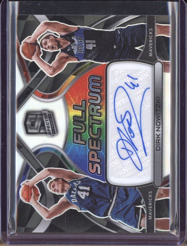 Dirk Nowitzki 21-22 Panini Spectra DNW Full Spectrum Signatures 46/49 LPZ