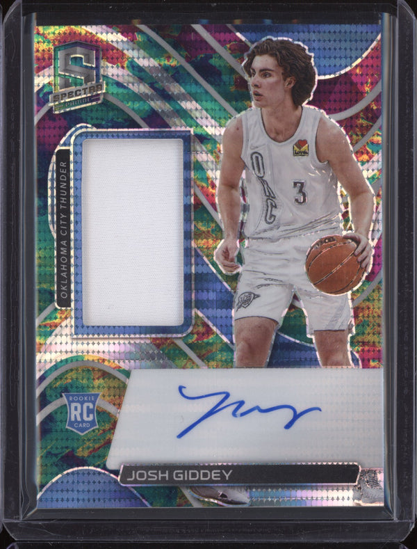 Josh Giddey 21-22 Panini Spectra 195 Rookie Jersey Auto Celestial RC 29/99 LPZ