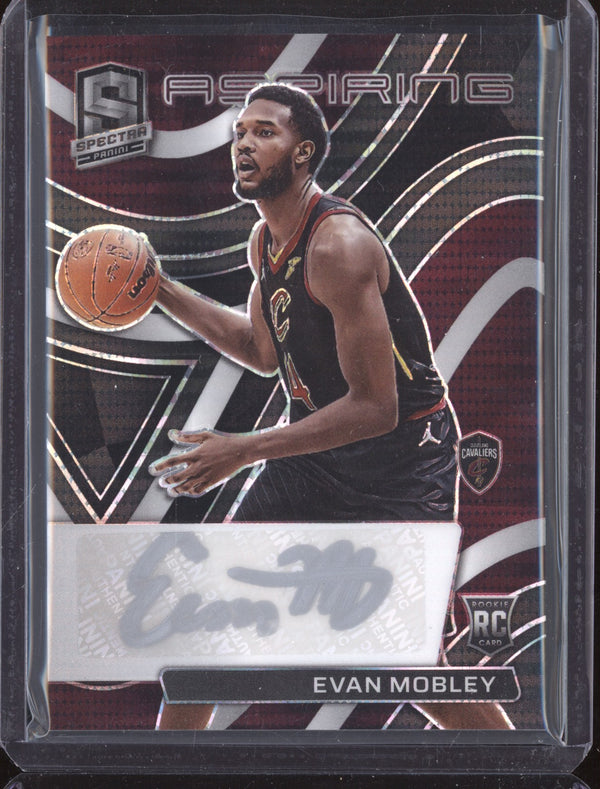 Evan Mobley 21-22 Panini Spectra Aspiring Auto Black Light Jersey # RC 4/10 LPZ