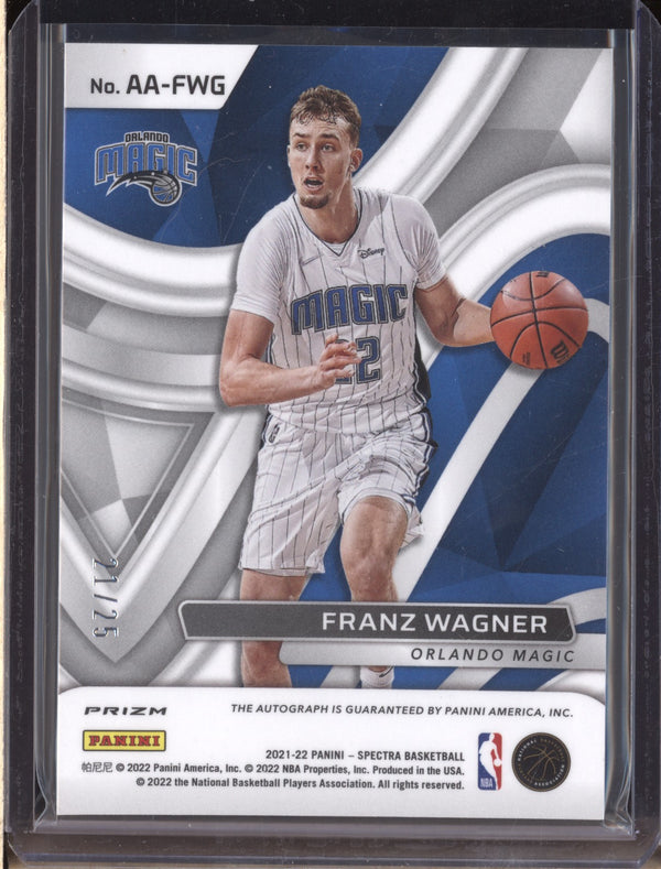 Franz Wagner 21-22 Panini Spectra FWG Aspiring Auto Pink RC 21/25 LPZ