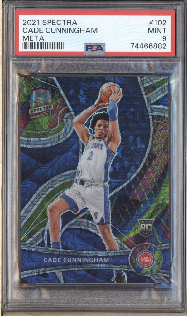 Cade Cunningham 21-22 Panini Spectra 102 Meta RC 13/25 PSA 9 LPZ