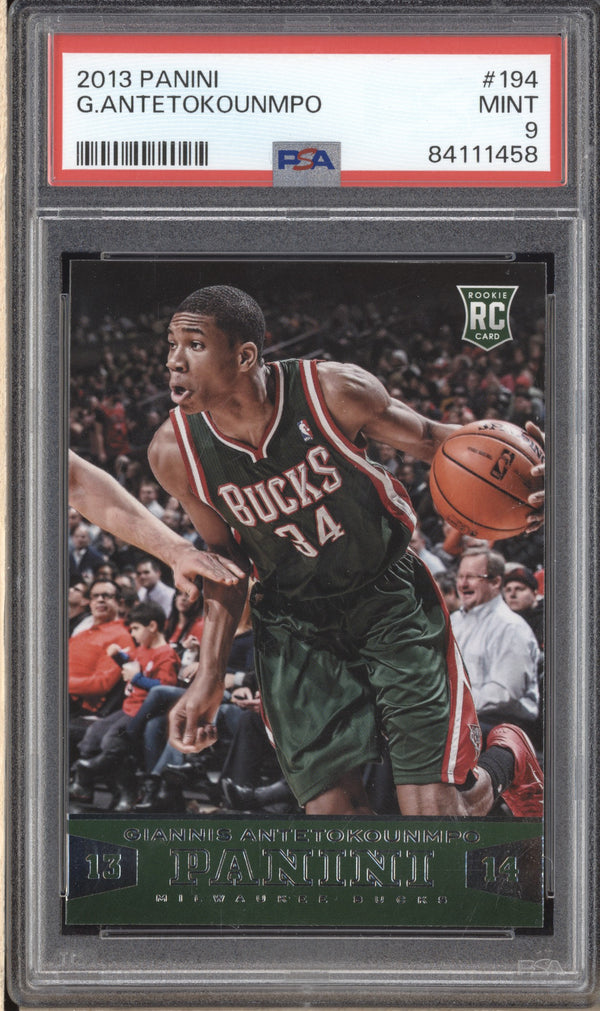 Giannis Antetokounmpo 2013-14 Panini  194 RC PSA 9