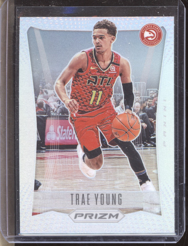 Trae Young 2020-21 Panini Prizm 13 Prizm Flashback Silver