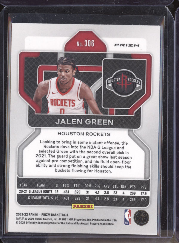 Jalen Green 2021-22 Panini Prizm 306 Green Wave RC