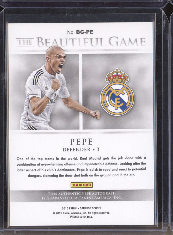 Pepe 2015 Panini Donruss Soccer BG-PE The Beautiful Game Auto