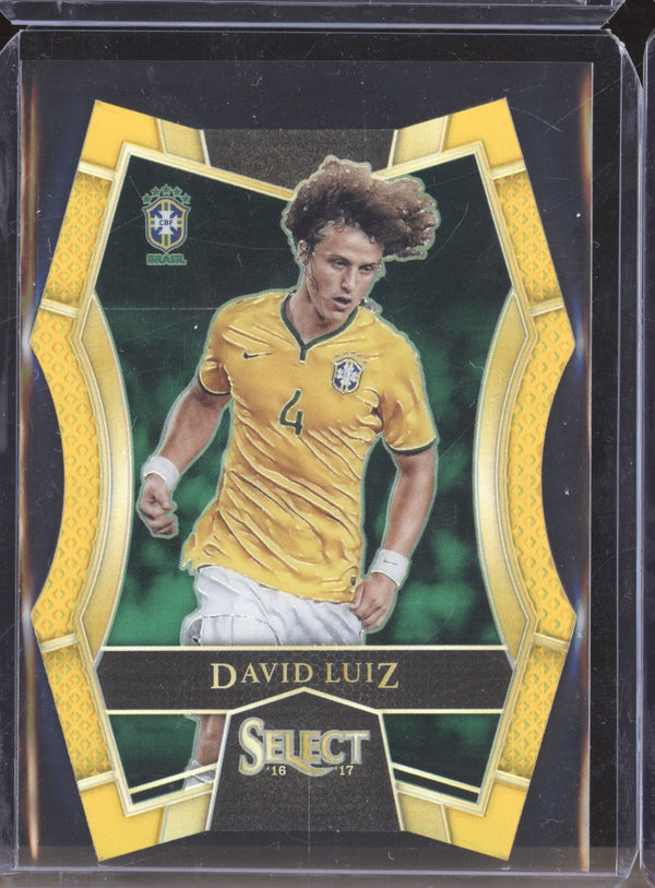 David Luiz 2016-17 Panini Select Soccer 190 Mezzanine Gold Die Cut 5/10