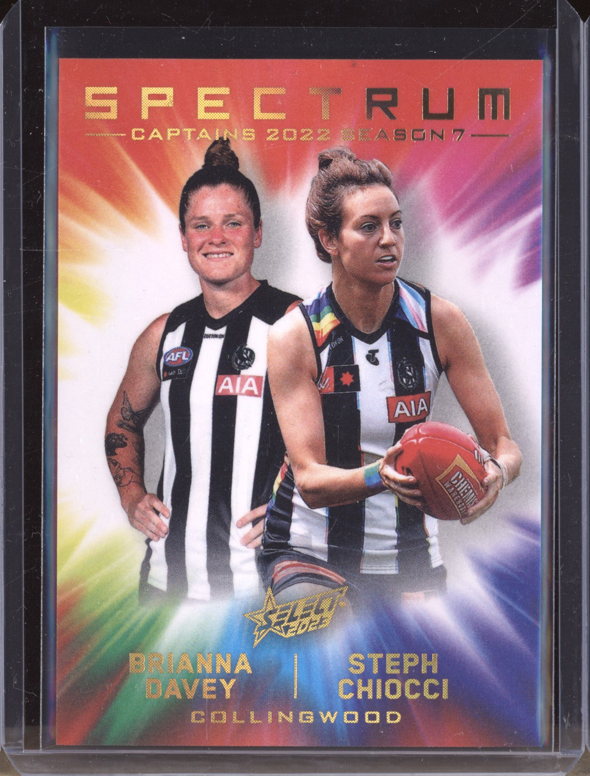 Brianna Davey Steph Chiocci 2023 Select Footy Stars SM-14 Spectrum 1