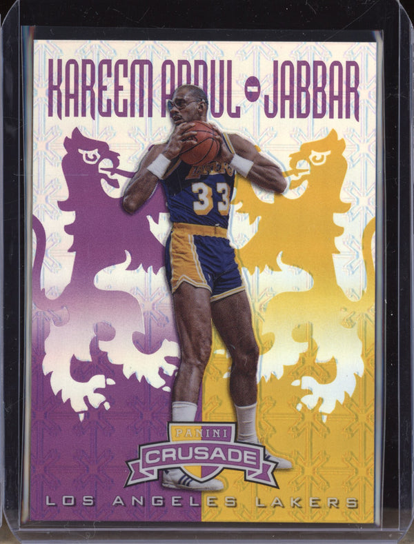 Kareem Abdul-Jabbar 2012-13 Panini Crusade 94 Crusade Purple & Gold 21/49