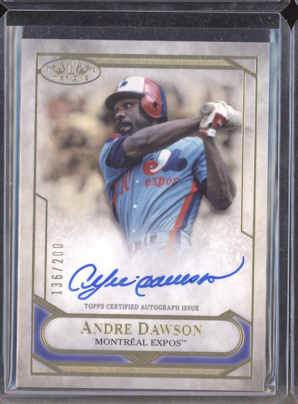 Andre Dawson 2021 Topps Tier One T1TA-ADA Talent Auto 136/200