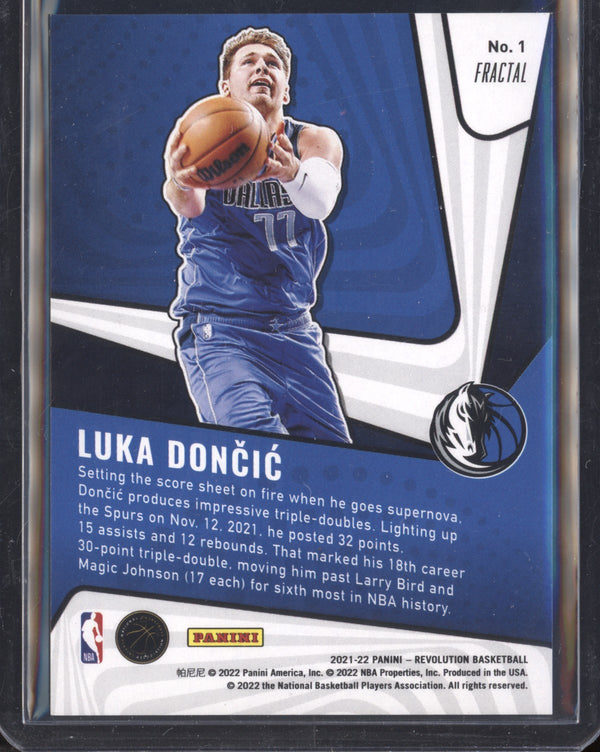 Luka Doncic 2021/22 Panini Revolution Supernova Fractal