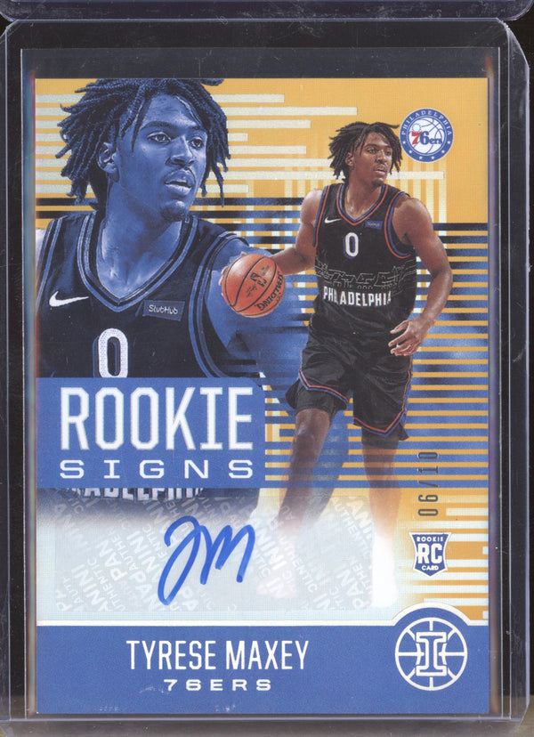 Tyrese Maxey 2020-21 Panini Illusions RS-TYM Rookie Signs Gold RC 6/10