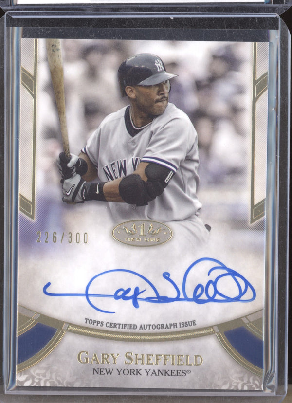 Gary Sheffield 2021 Topps Tier One PPA-GS Prime Performers Auto 226/300