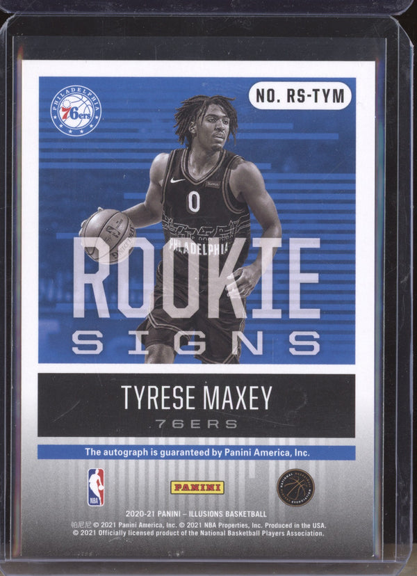 Tyrese Maxey 2020-21 Panini Illusions RS-TYM Rookie Signs Gold RC 6/10