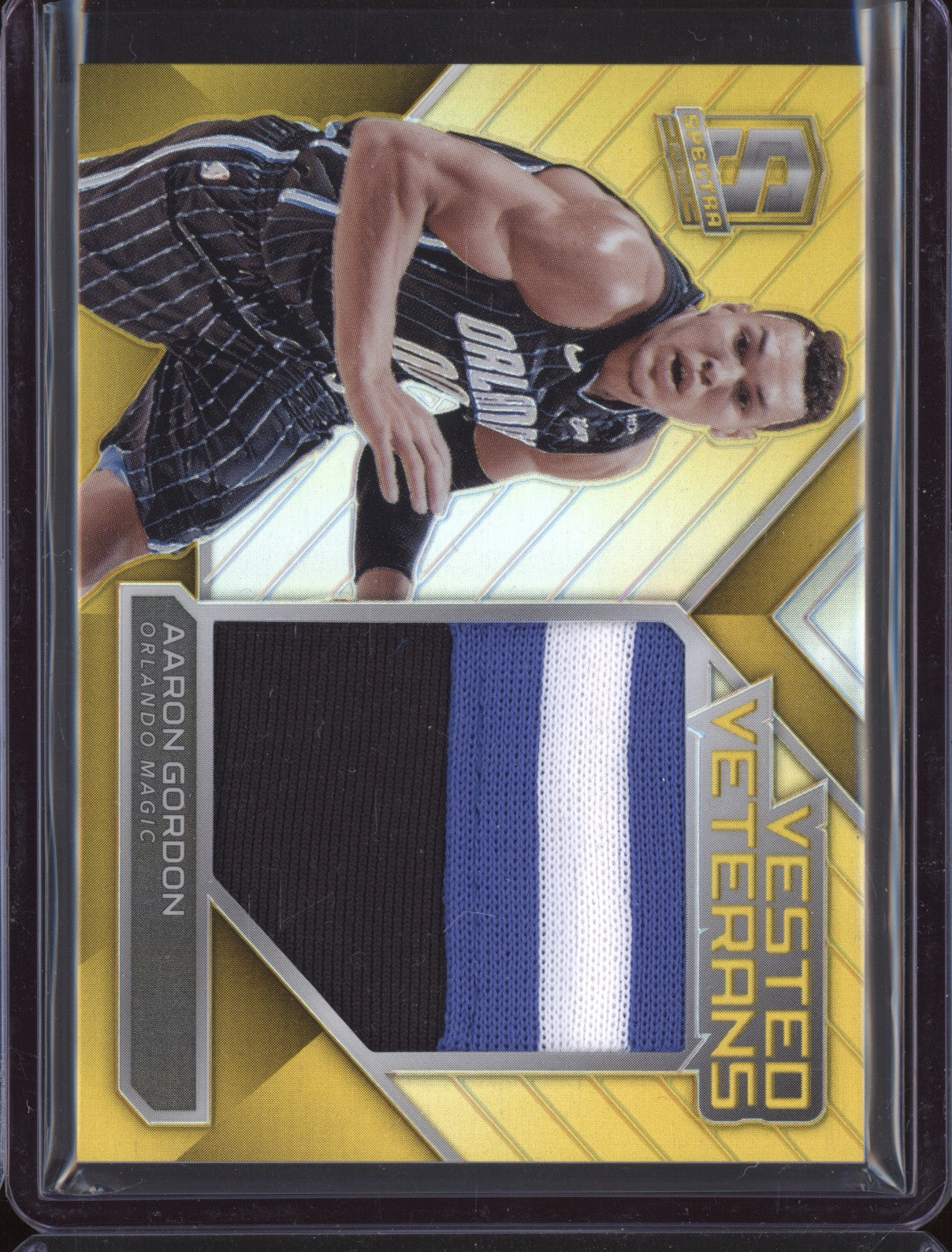 Aaron Gordon 2017-18 Panini Spectra VV-18 Vested Veterans Patch Gold 6/10