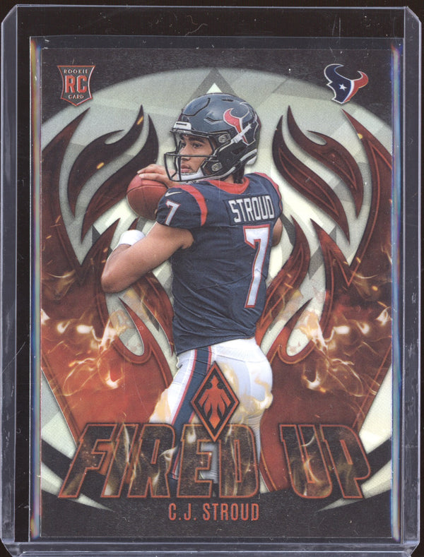 C.J. Stroud 2023 Panini Phoenix FU-2 Fired Up Silver RC