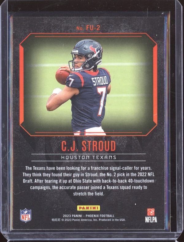 C.J. Stroud 2023 Panini Phoenix FU-2 Fired Up Silver RC