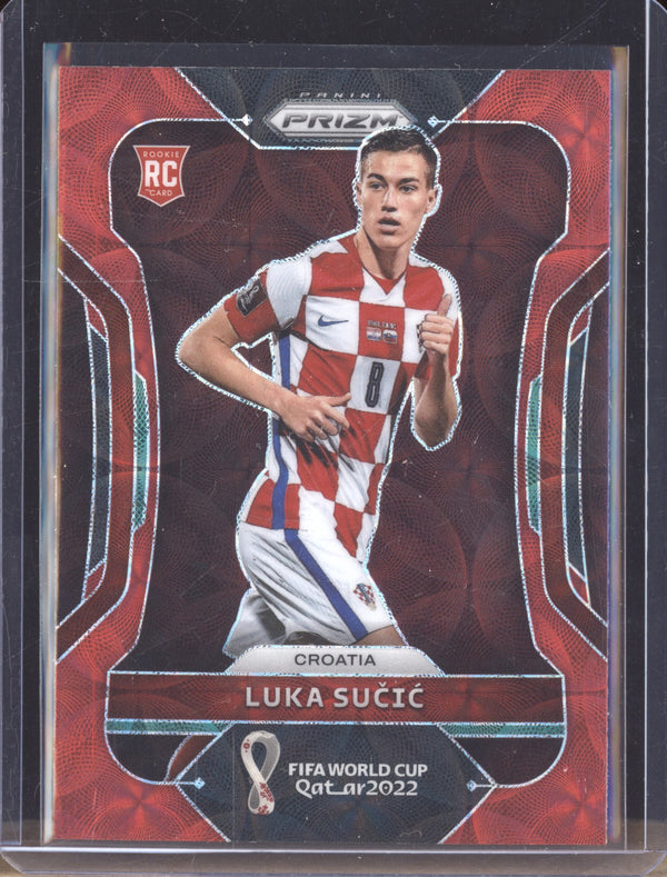 Luka Sucic 2022 Panini Prizm World Cup 62 Choice Red RC