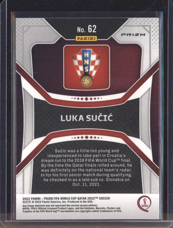 Luka Sucic 2022 Panini Prizm World Cup 62 Choice Red RC