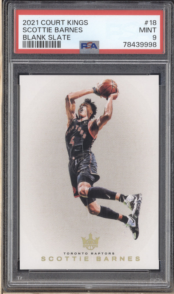 Scottie Barnes 2021-22 Panini Court Kings 18 Blank Slate PSA 9 RC