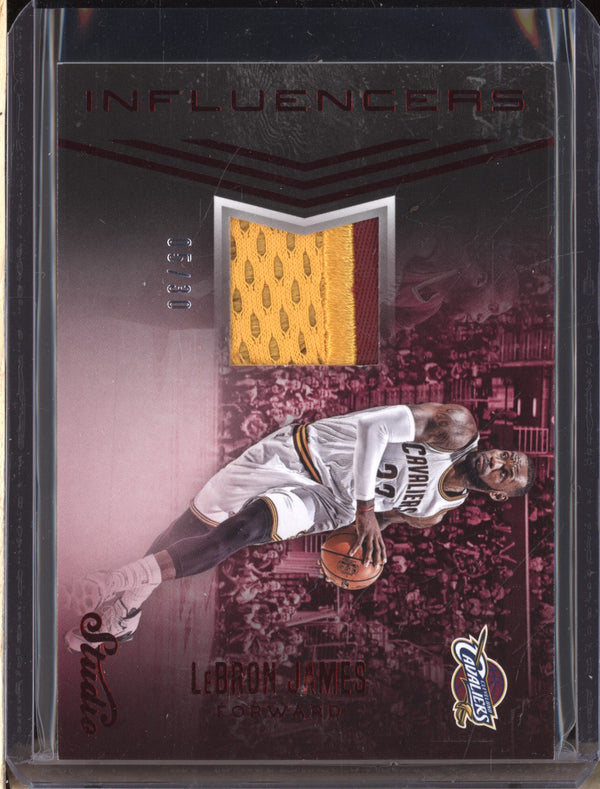 LeBron James 2016-17 Panini Studio 2 Influencers Relics Patch Magenta 5/30