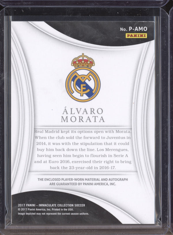 Alvaro Morata 2017 Panini Immaculate Soccer P-AMO Patch Auto Bronze 7/15