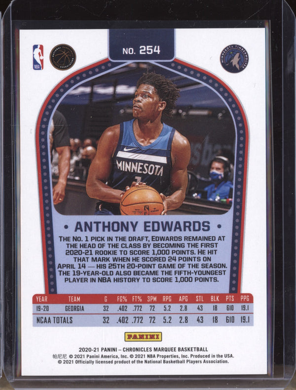 Anthony Edwards 2020-21 Panini Chronicles 254 Marquee Red 36/149