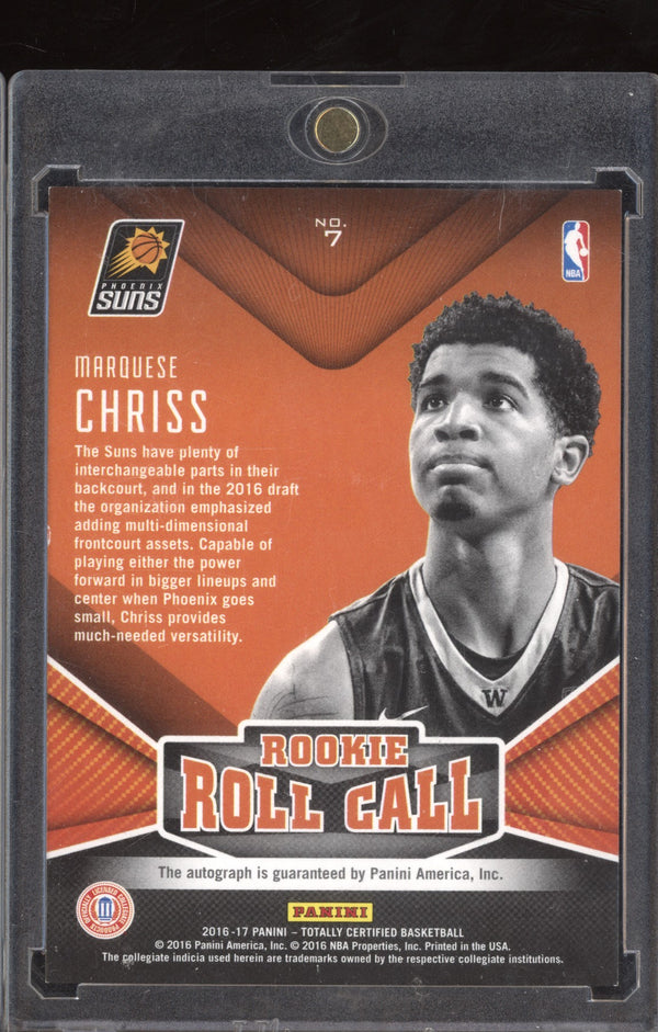 Marquese Chriss 2016 Panini Totally Certified  Rookie Roll Call Platinum RC 1/1