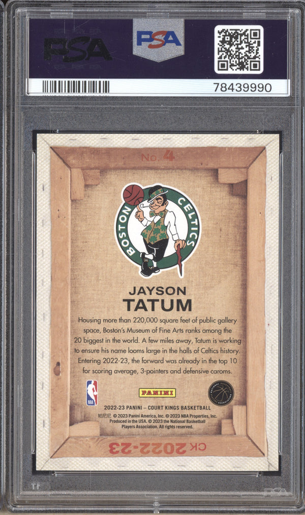 Jayson Tatum 2022-23 Panini Court Kings 4 Blank Slate PSA 10