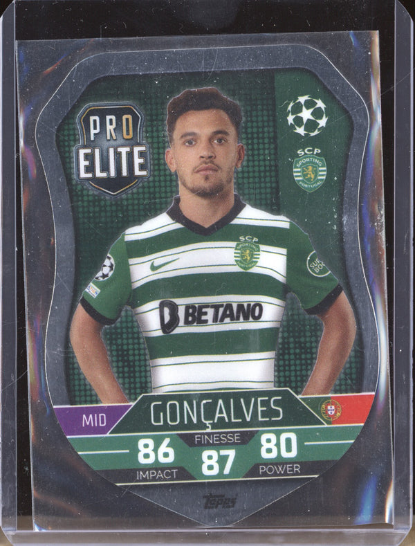 Pedro Goncalves 2022-23 Topps Match Attax SH17 Pro Elite Shield