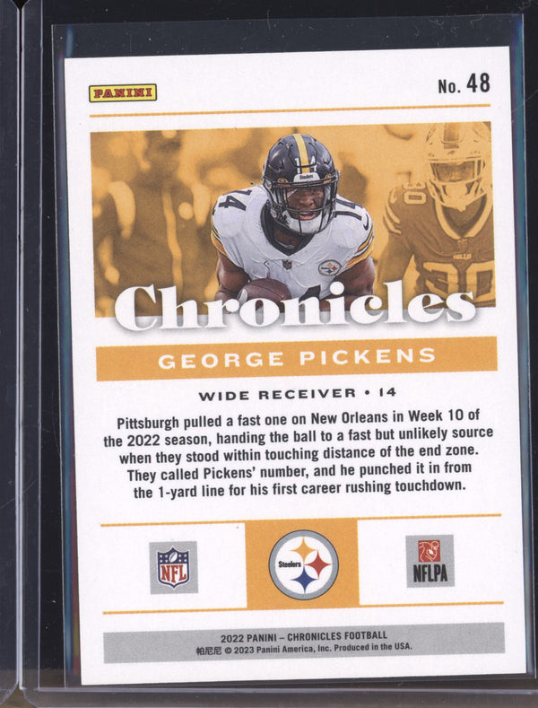 George Pickens 2022 Panini Chronicles 48 Red RC 81/199