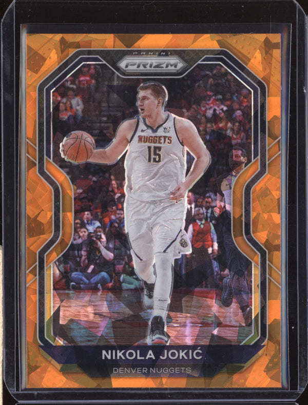 Nikola Jokic 2020-21 Panini Prizm 114 Orange Ice