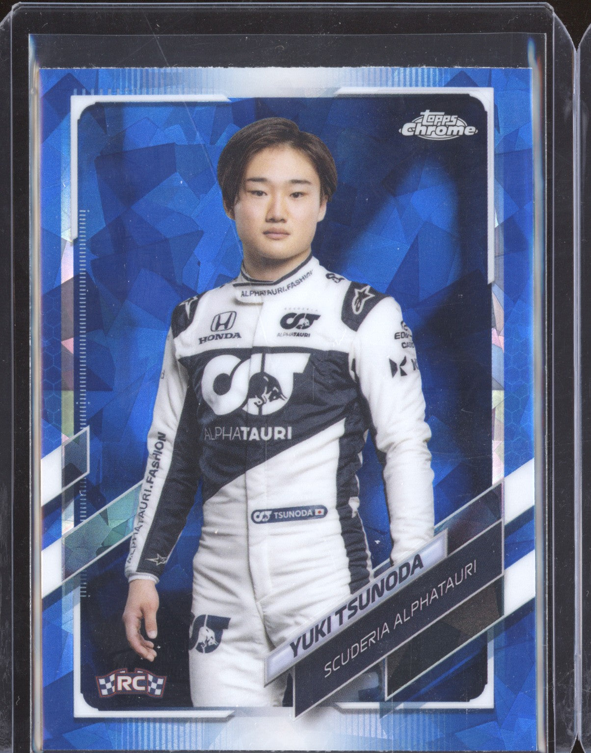 Yuki Tsunoda 2021 Topps Chrome Formula One Sapphire 14 RC