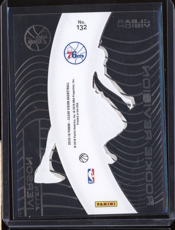 Allen Iverson 2015-16 Panini Clear Vision 132 Rookie Revision Blue 123/149