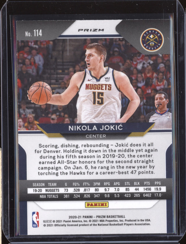 Nikola Jokic 2020-21 Panini Prizm 114 Orange Ice