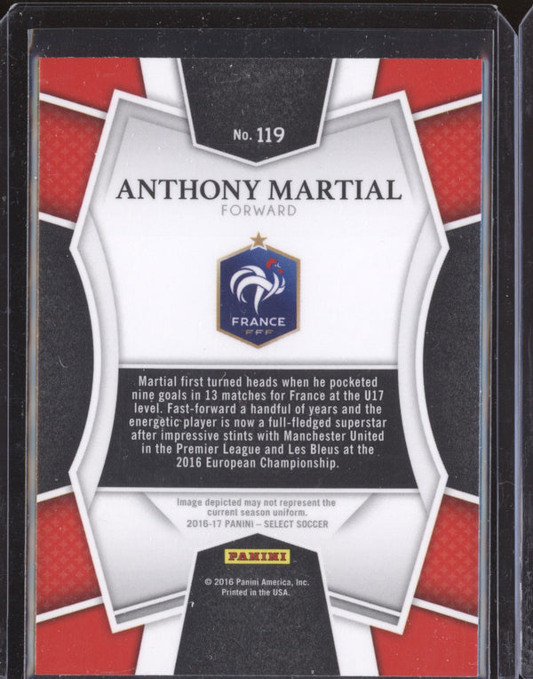 Anthony Martial 2016-17 Panini Select Soccer 119 Mezzanine Silver