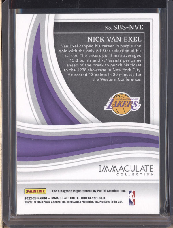 Nick Van Exel 2022-23 Panini Immaculate SBS-NVE Shadowbox Signature Auto 55/99