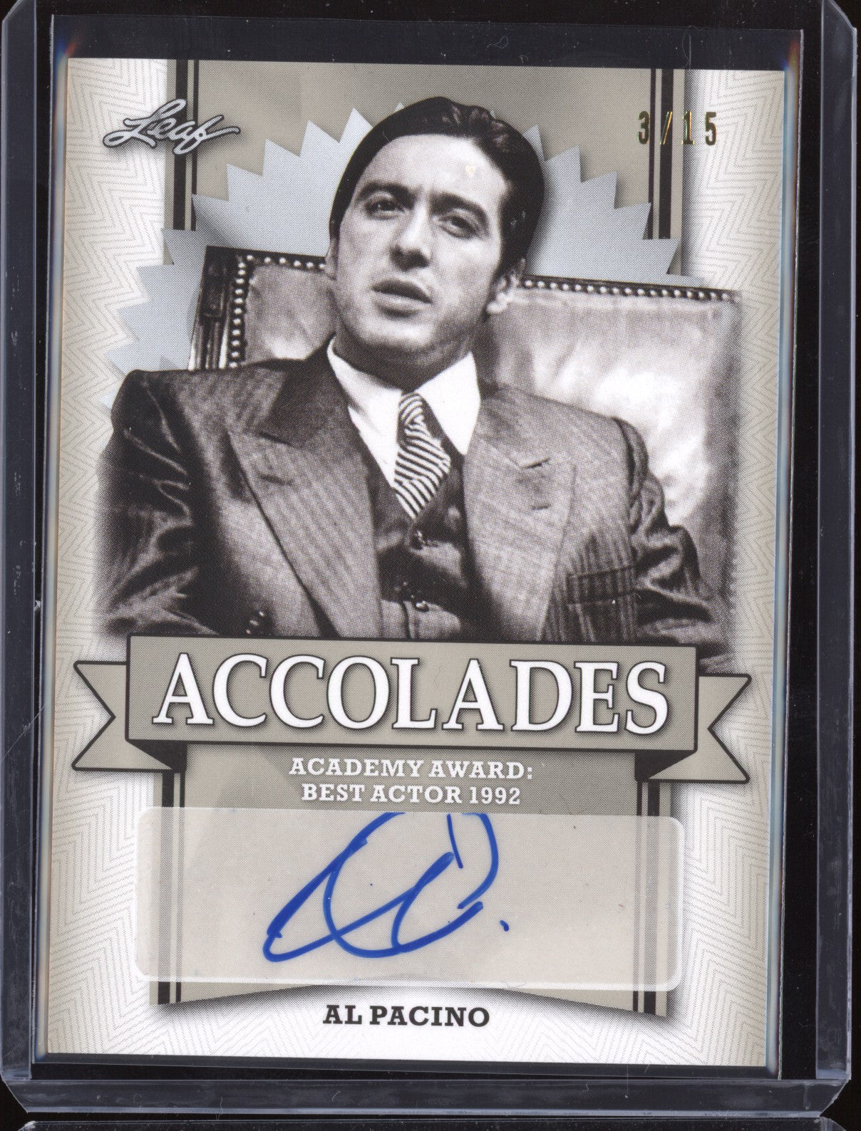 Al Pacino 2017 Leaf Pop Century A-AP1 Accolades Auto Mega Short Print 3/15