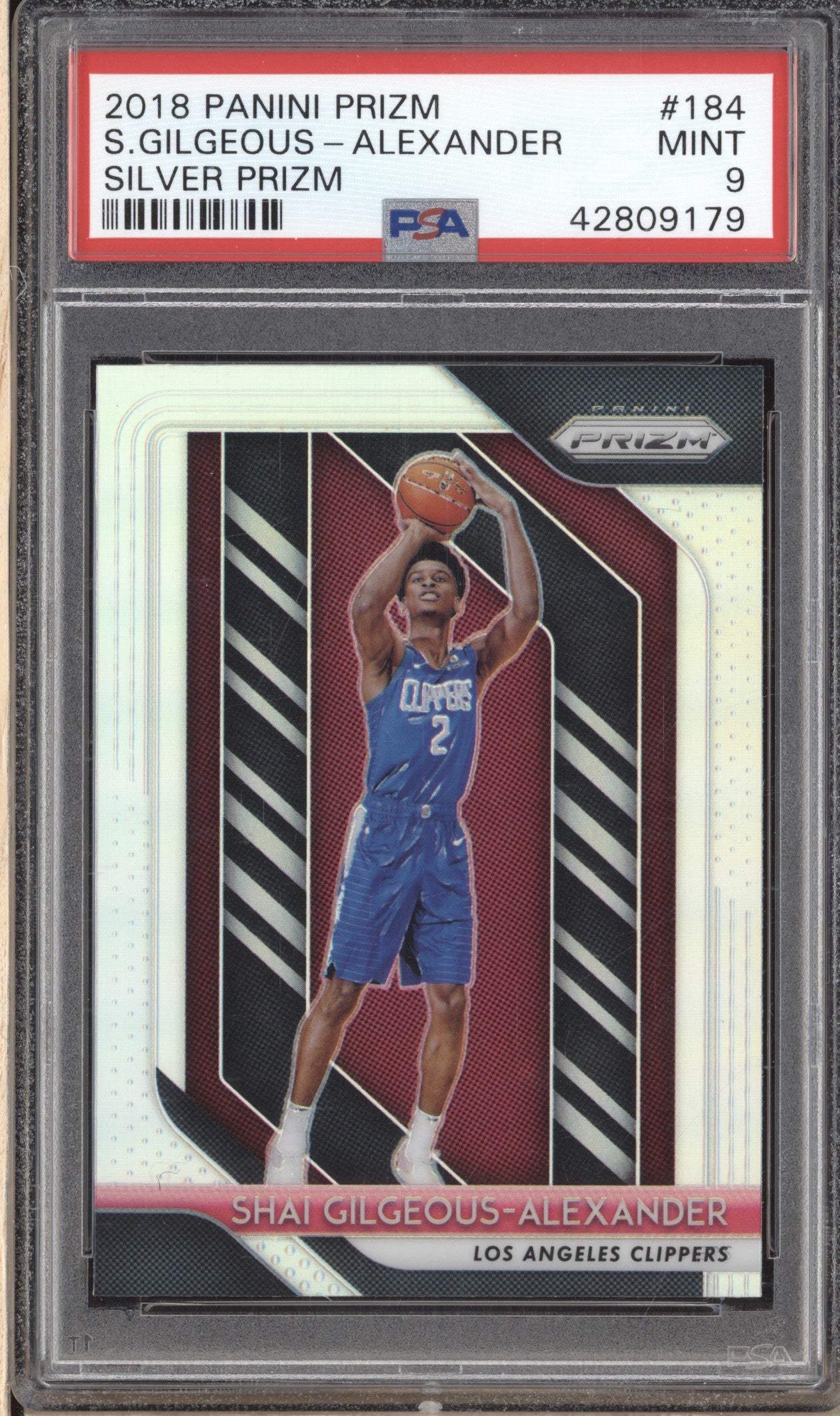 Shai Gilgeous-Alexander 2018-19 Panini Prizm 184 Silver RC PSA 9 - The Hobby