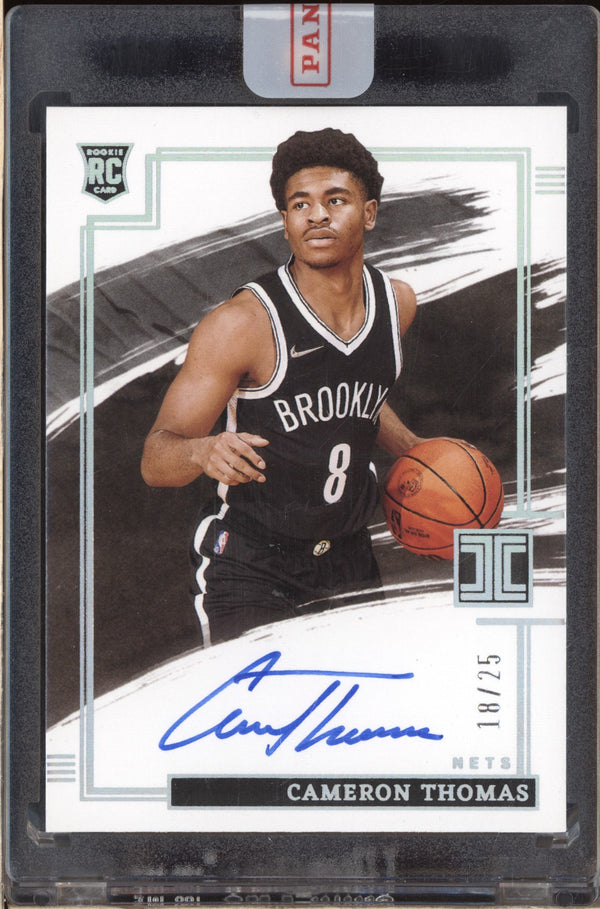 Cameron Thomas 2021-22 Panini Impeccable RA-CTH Rookie Auto Holo Silver RC 18/25