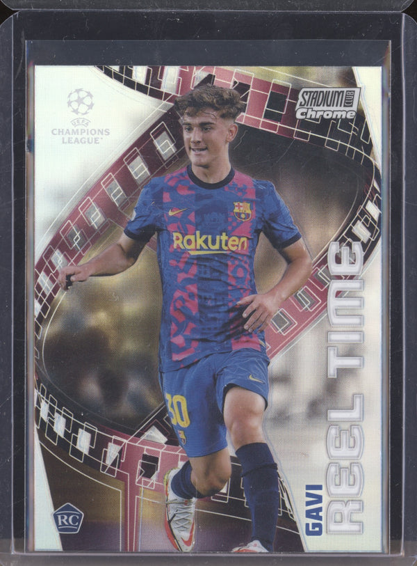 Gavi 2021-22 Topps Stadium Club Chrome UCL RT-GAV Reel Time RC