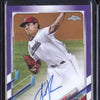 Seth Romero 2021 Topps Chrome Baseball Rookie Autograph Purple RC 29/250