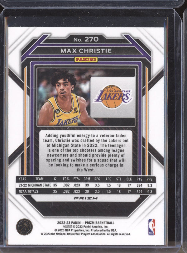 Max Christie 2022-23 Panini Prizm 270 Hyper RC