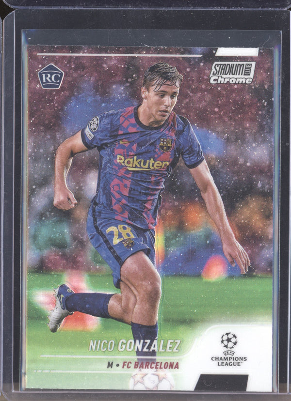 Nico Gonzalez 2021-22 Topps Stadium Club Chrome UCL 28 Refractor RC