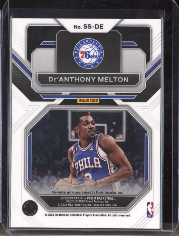 De'Anthony Melton 2022-23 Panini Prizm SS-DE Sensational Signatures Auto