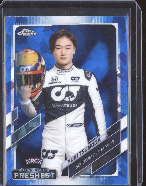 Yuki Tsunoda 2021 Topps Chrome Formula One Sapphire 173 RC